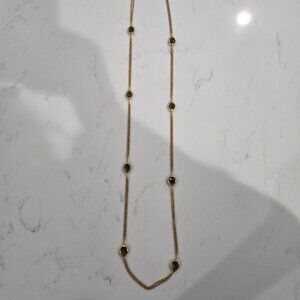 Julie Vos Calypso Station Necklace, Jade Green